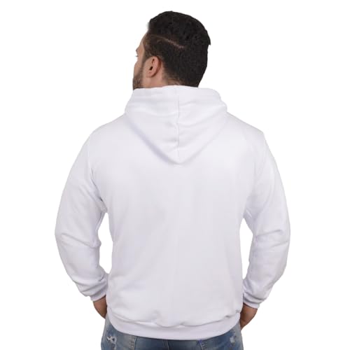 Moletom Blusa De Frio Masculino Feminino Liso Com Ziper Capuz E Bolso (BR, Alfa, G, Regular, Regular