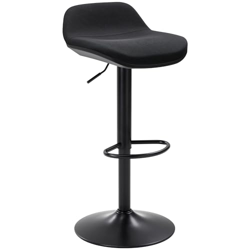 IWMH Stehhocker Höhenverstellbar, Ergonomische Stehhilfe, 360° Drehbar Bürohocker mit Anti-Rutsch Großer Sockel, Niedriger Rückenlehne (Schwarz)