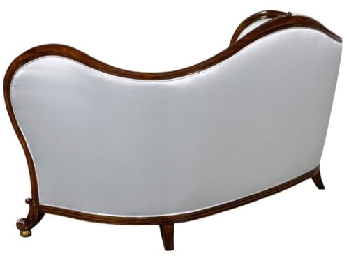 Casa Padrino Luxus Barock Sofa Silber/Dunkelbraun/Gold - Prunkvolles Wohnzimmer Sofa im Barockstil - Barock Wohnzimmer Möbel - Edel & Prunkvoll – Bild 5