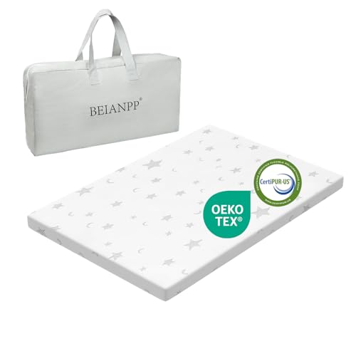 Image of BEIANPP Pack and Play Mattress Pad 38"x26"x1.5", Soft Breathable Waterproof Cover, Baby Pack N Play Mattresses Topper