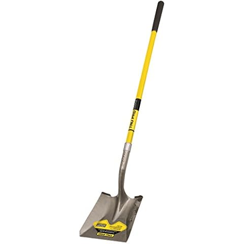 Truper 31199 Tru Pro 48-Inch Square Point Shovel, Fiberglass Handle, 10-Inch Grip Cover