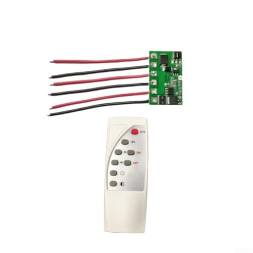 Placa de controlador de luz solar con control remoto compatible con 6 sistemas de batería de litio de 4 V y 12 V