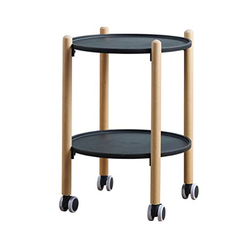 GUO XINFEN Small Table Round Solid Wood Side Table Living Room Small S