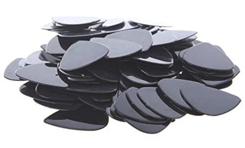 Paquete de 100 púas de guitarra de celuloide negro, tamaño mediano de 0.71 mm, para guitarras...