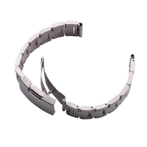 Correa de acero inoxidable macizo cepillado universal con extremo recto compatible con SevenFriday 5