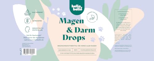 HELLOBELLO Kaltgepresste Magen Darm Drops Hund 350g für die Darmflora