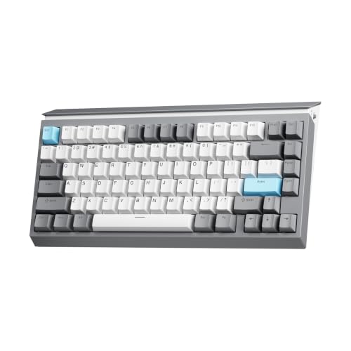 Image of AUSDOM U75 Wireless Mechanical Keyboard, Hot Swappable 75% Creamy Gaming Keyboard with 2.4GHz /USB-C /BT5.0, Shine Through PBT Keycaps, RGB Backlit Custom Keyboards for Win /Mac /PC (Non-Silent Version)