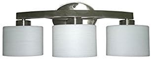 allen + roth 3-Light Merington Brushed Nickel Standard Bathroom Vanity Light