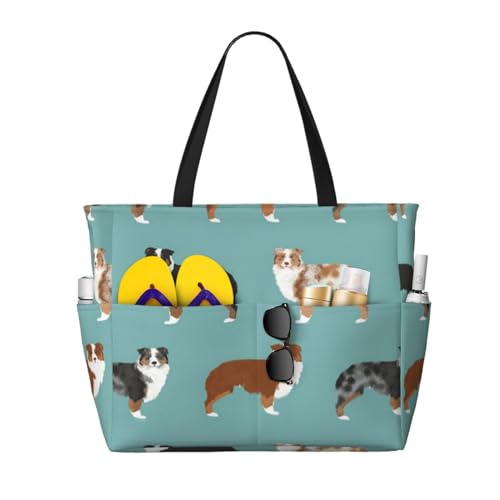 Sac de plage Bergers australiens fini le manque de place dans votre cabas
