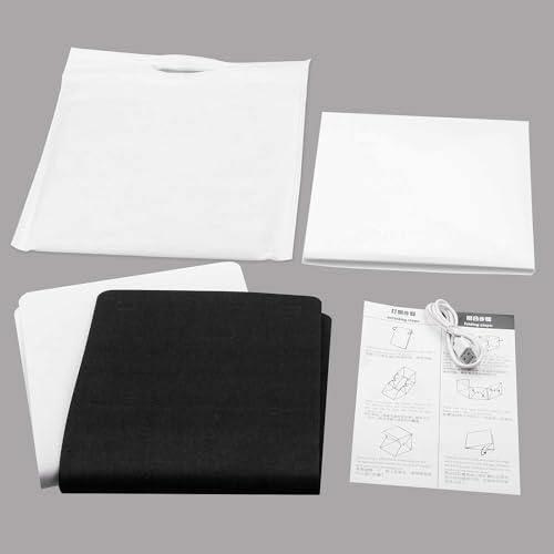 Action Pro Portable Mini Photo Studio for Product Photography 23x23cm Light Boxes LED Studio Lighting Box Shooting Tent Foldable with White Backdrop, Black Screen 6 31HIr7ZhOCL