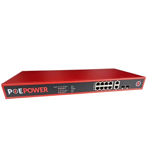 Image of 8 Port Unmanaged 802.3bt POE++ Extreme Power Gigabit POE Switch, Full 90 Watts on Each Port, 770 Total Watts Budget, 4 Additional Ethernet & SFP Uplinks, 10 /100 /1000, UL Listed TAA Compliant