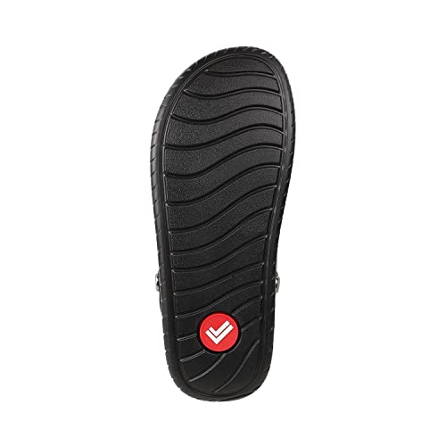 Image of Metro Men Black Synthetic Sandals, EU /38 UK /4 (60-7)