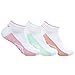 UMBRO Chaussette Enfant - Lot de 3 - Socquettes Fille, Anti-Glisse avec Maintien, Fine & Respirante, Blanc, Rose, Orange, Vert Taille 31/34