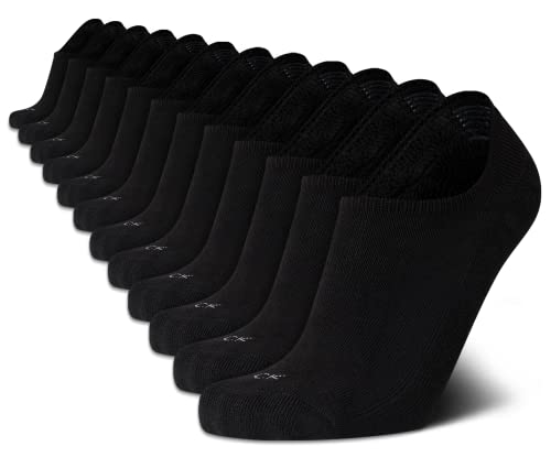 Calvin Klein Mens Liner Socks - 12 Pack Lightweight Performance Non Slip No Show Socks for Men - Athletic Shoe Sock Liners
