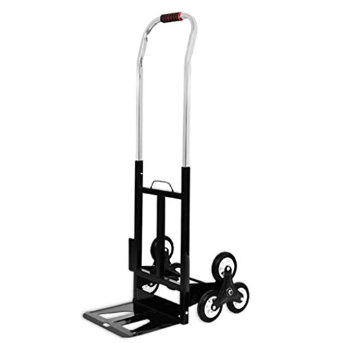 uhyOHF Trolleys,Multifunction Trolley,Portable Recycling Vehicles,Hand Trucks Climbing Cart Folding Six-Wheeler Truck Pull Truck Carbon Steel Van,Steel Plate Style,Steel Plate Style