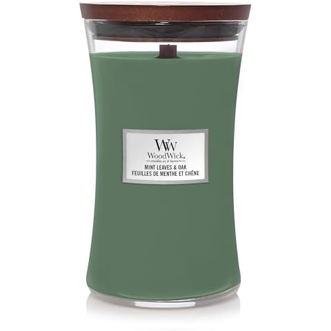 Woodwick Mint Leaves & Oak Candle Large Cover