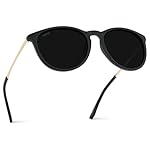 WearMe Pro Round Polarized Sunglasses for Women - UV400 Protection, Lightweight Frame, Vintage Retro Style