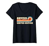 Mujer ARVIZO Surname Retro Vintage 80s 90s Birthday Reunion Camiseta Cuello V