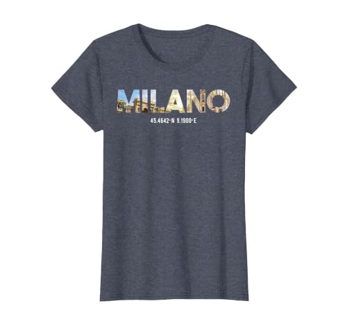 Milano Italy Fashion Italian Native Milano Italia T-Shirt, Women, Heather Blue, X-Small