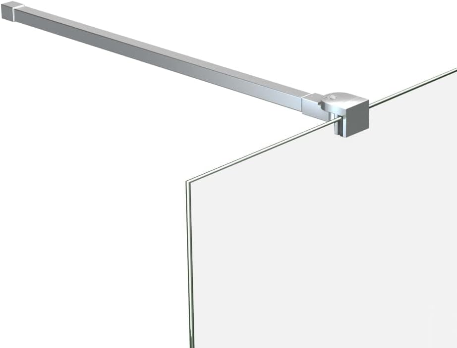 vidaXL Support Arm for Bath Enclosure, Shower Screen Support Bar, Support Arm for Bath Panels, Shower Glass Bracket for Bathroom, Stainless Steel