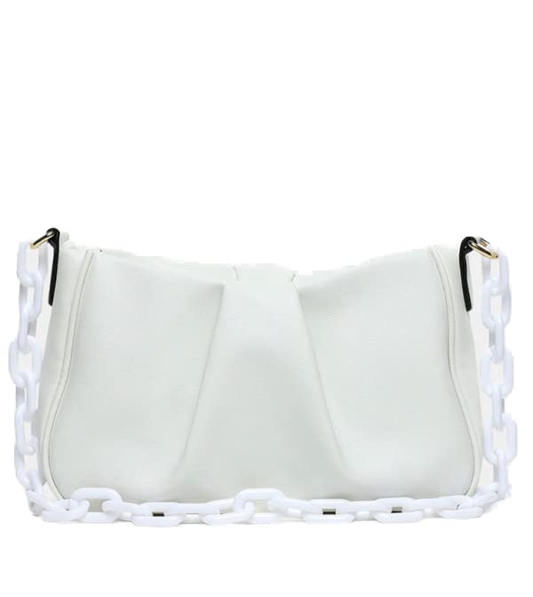 AILAWomen's Pleated Chain Handle Shoulder Bag
