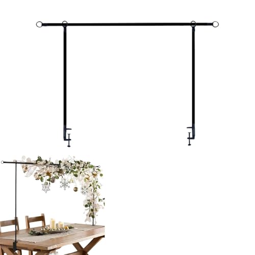 Barra decorativa de metal para mesa, arco decorativo metálico para balões de 250 x 100 cm, ajustável e multifuncional, ideal para aniversários e Natal