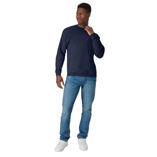 Hanes Men's EcoSmart Sweatshirt, Navy, Large - image 5