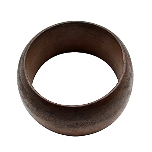 Caiyao Boho Wooden Bracelet Multi-Colored Wide Chunky Bangle Bohemian Jewelry Wood Wristband For Women-Brown thumb #2