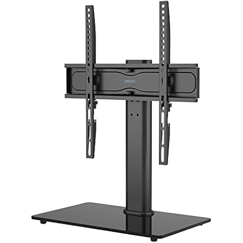 BONTEC Swivel Table Top TV Stand for 26-55 Inch TVs Cover