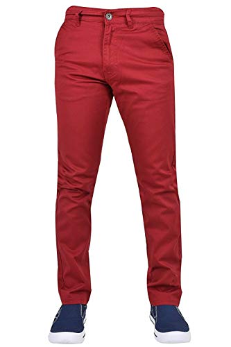 Enzo Men EZ348 Chino Jeans Red 32W x 30L
