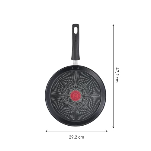 Foto von Tefal Unlimited On Crêpepfanne Induktion 28 cm, Pancake Pfanne mit kratzfester Titanium Antihaft-Beschichtung, Thermo-Signal bei idealer Brattemperatur, für alle Herdarten geeignet, G25939