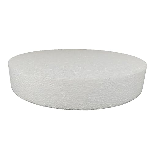 Base Circular para Tarta de Poliestireno 30 cm de diametro y 5 cm de Altura para decoración de Tartas Dulces de chucherias o Caramelos. 30x5