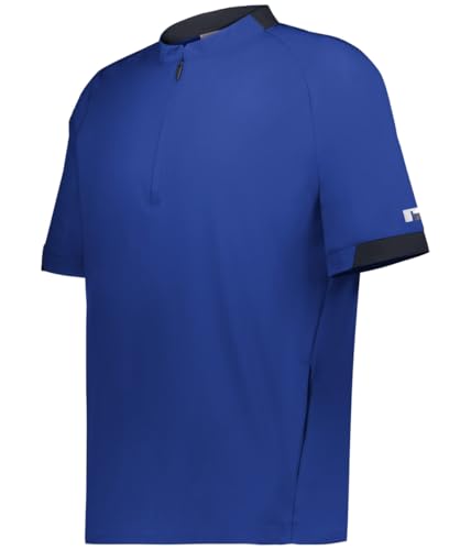 RUSSELL R21DSM.AAK.M Legend Short Sleeve Pullover Royal & Stealth - Medium