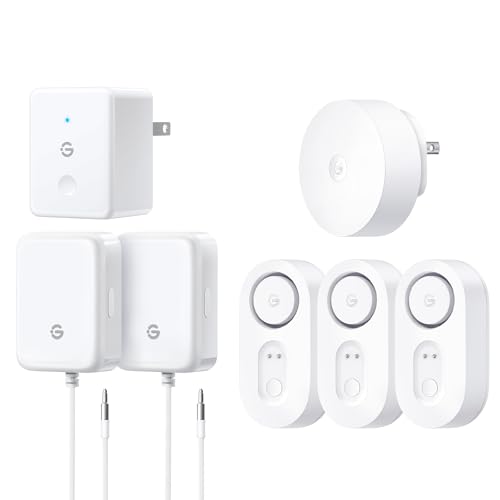 GoveeLife Upgraded Smart Water Leak Detector 1s with 1804ft Ultra-Long Range Bundle with GoveeLife WiFi Refrigerator Thermometer with Alarm