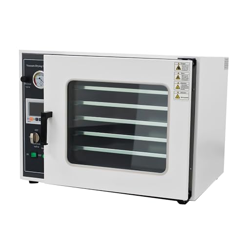 HQHAOTWU Digital Vacuum Drying Oven Lab 5 Layers Shelf Drying Oven Heat Treat Oven Temperature Control 1.9 Cu Ft with LCD Display