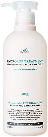 LA'DOR LADOR Hydro LPP Keratin Hair Treatment - Anti Frizz Conditioner Mask for Dry, Damaged, Color Treated, Gray Hair - Hydrolyzed Collagen (1. 17.9 Fl Oz)