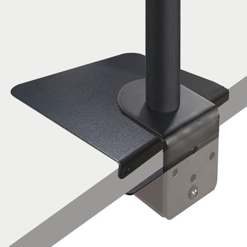 Steel Monitor Mount Reinforcement Plate Fits Most Monitor Desk Mount?for Fragile Tabletop Protection (Black, Square-1)