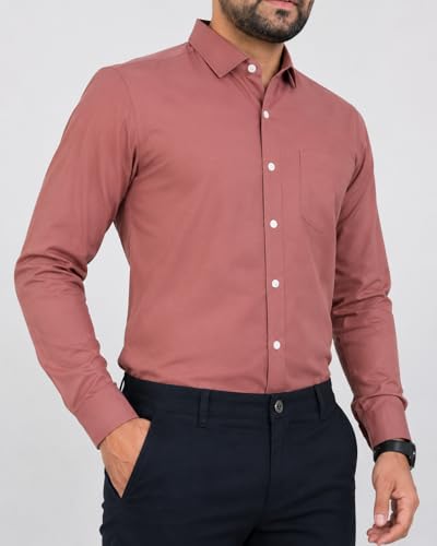 Image of CB-COLEBROOK Men's Casual, Regular Fit, Solid Colour, Lightweight, Button Down, Casual Wear, Shirt with Pocket. Suitable for Office & Casual Use
