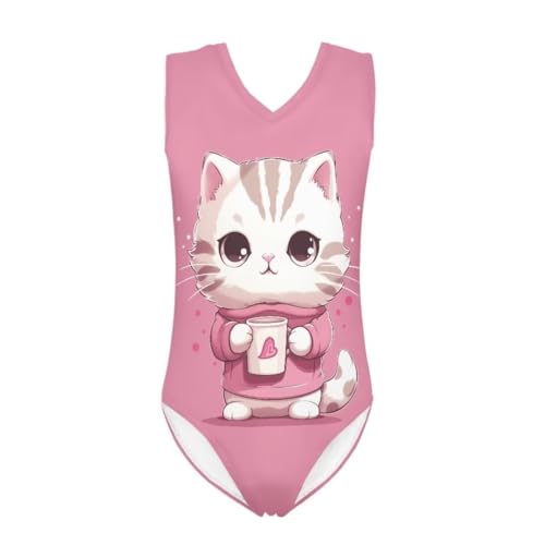 Image of Girls Swimsuit 3-14Y One Piece Swimwear Sleeveless Girls Bathing Suit