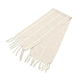 CIYODO Retro de Mesa con Borlas Mantel Decorativo de Algodón y Lino para Comedor Diseño Vintage Artesanal para Fiestas y Uso Diario