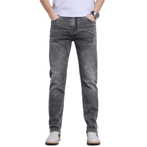 Men Stretch Slim Straight Denim Pants Casual Men's Clothing Full Length Trousers Jeans