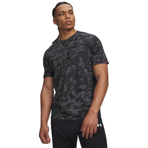 Image of Under Armour Men's ABC Camo Short-Sleeve T-Shirt | Super soft cotton /polyester mix. With camo pattern, crew neck and logo on the left chest.