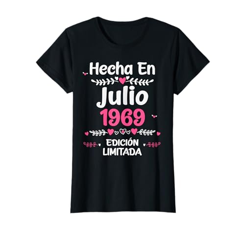 54 Años Regalo de Cumpleaños 1969 Mujer 54 Años Julio Camiseta