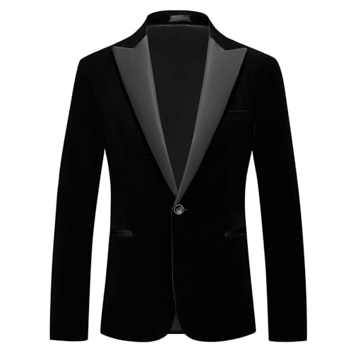 Men's Velvet Blazer Slim Fit Tuxedo Jacket