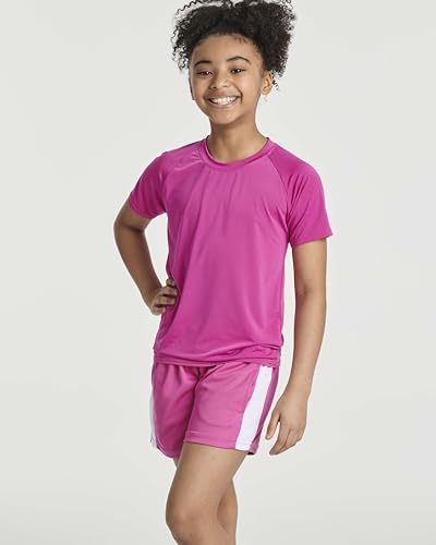 Girls' Short Sleeve UPF Rashguard Set: 5 Pack by Real Essentials2