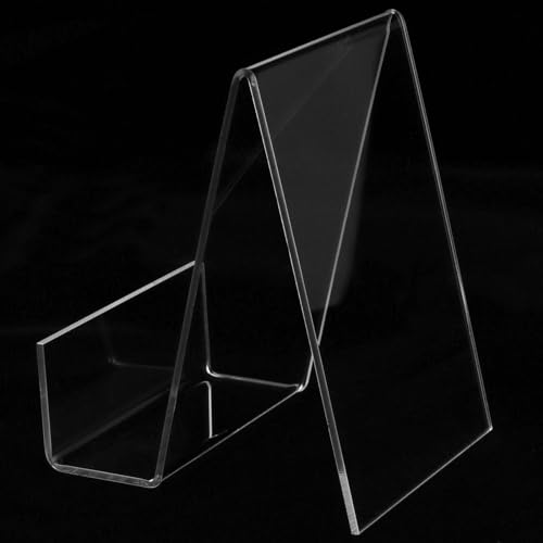 Soportes para libros transparentes de acrílico con base estable MUKLEI 4