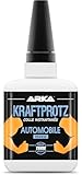 ARKA - KRAFTPROTZ AUTOMOBIL 50 g | Colle Super Glue épaisse | Colle automobile transparente | Idéal comme colle à plastique, colle à textile, colle à verre, colle à cuir, colle à bois, etc.