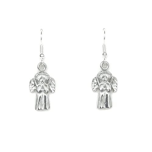 Guardian Angel Earrings Gift packaged Handcrafted Pewter Made in USA Handmade