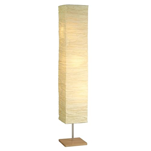 Adesso Three Light Floor Lamp – Natural Wood Base & Adjustable Brightness – Perfect Lighting for Bedroom, Living Room and Corner Decor, Beige