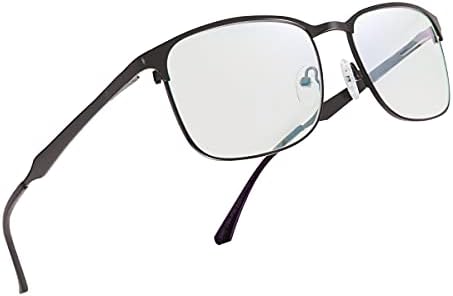 Leaead Blue Mild Blocking Glasses BluErase Lens Metallic Body Anti Eyestrain Anti-UV Pc/Gaming/TV/Telephones Glasses for Ladies/Males